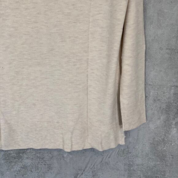 CHELSEA28 Beige Oatmeal Light Heather V-Neck Pullover Sweater SZ XXS - Picture 7 of 9
